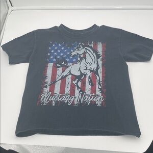 Jerzees Black Mustang Nation T-Shirt